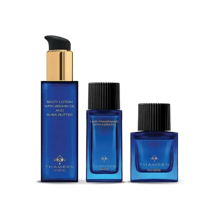 Thameen Treasure Collection Riviere Unisex Set Eau De Parfum 50ml & Hair Fragrance With Keratin 50ml & Bl 100ml