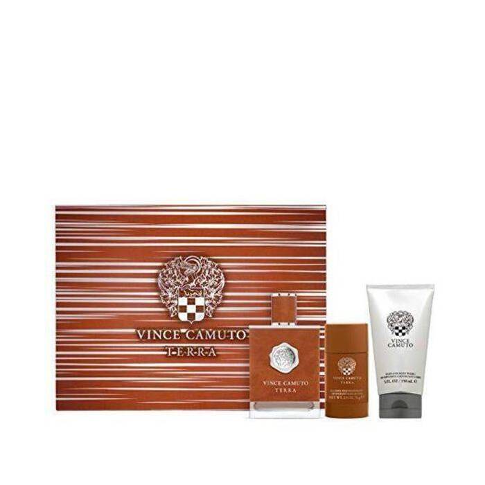 Vince Camuto Terra Man Set Eau De Toilette 100ml & Deo Stick 71g & Hair & Bw 150ml