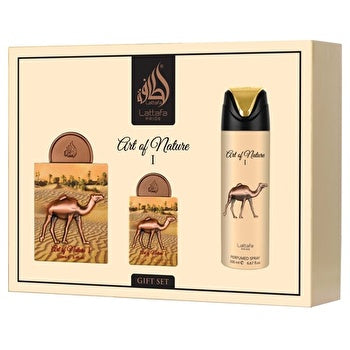 Lattafa Perfumes Pride Art Of Nature I Gift Set Eau De Parfum 100ml Deospray 200ml And Eau De Parfum 20ml 100ml