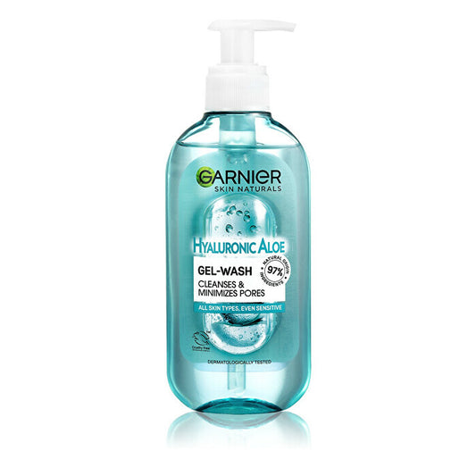 Garnier Hyaluronic Aloe Gel Wash Cleansing And Minimizing Pore - Cleansing Gel For All Skin Types 200ml