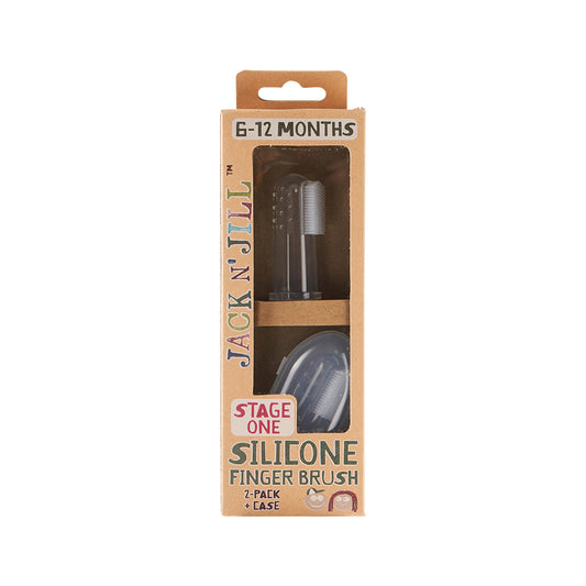 Jack N' Jill Silicone Finger Brush Stage One (6-12 Months) x 2 Pack