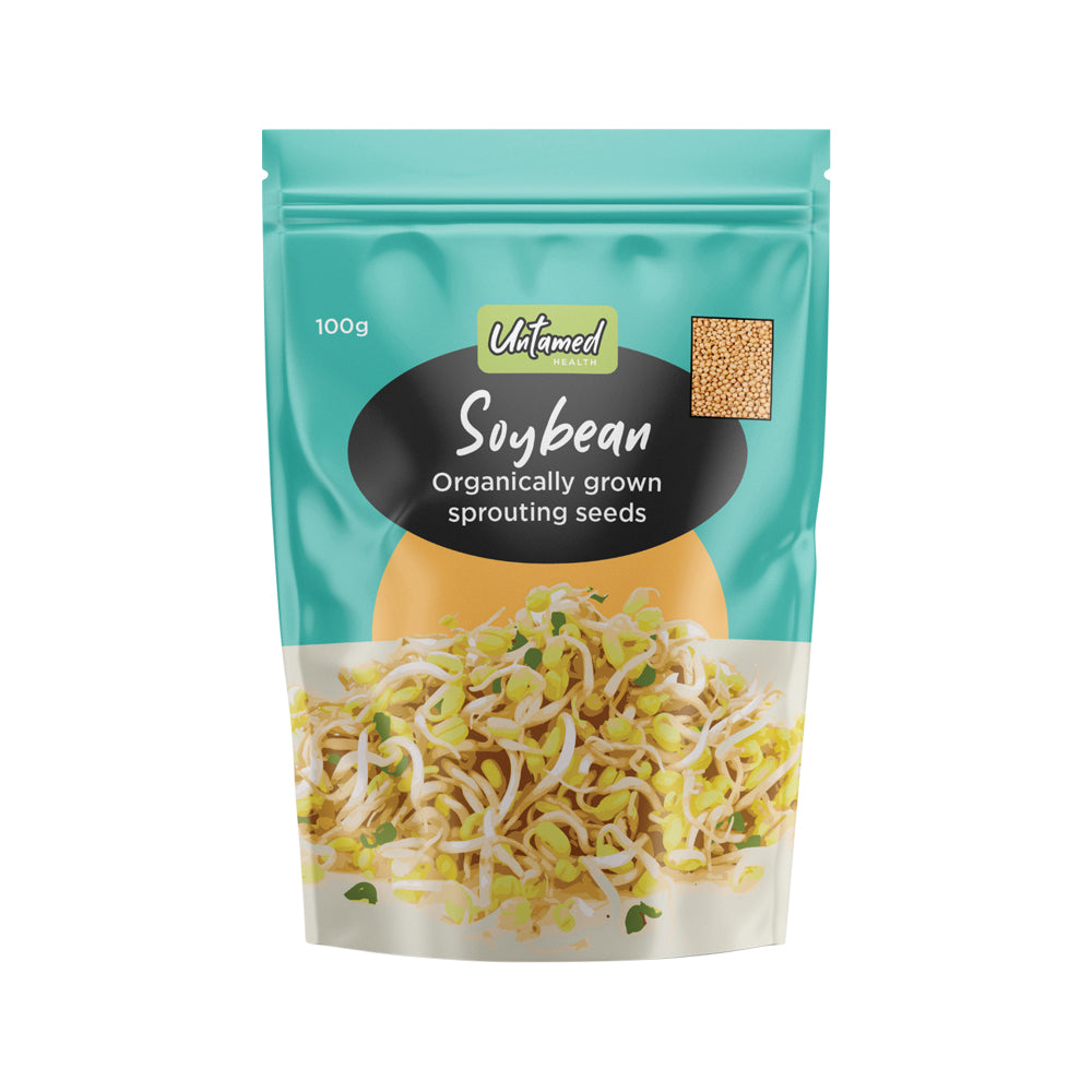 Untamed Health Organically Grown Sprouting Seeds Soybean 100g